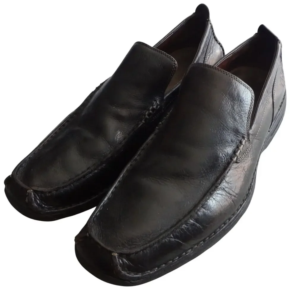 Cole Haan Tucker Venetian Black Leather Driving Loafers Men 12 Casual Dress Shoe